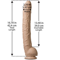 Dick Rambone Cock - 17 Inch - White